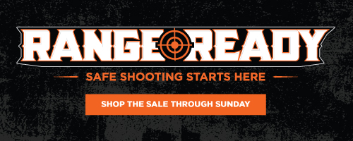 Range Ready, safe shooting starts here, shop the sale through Sunday