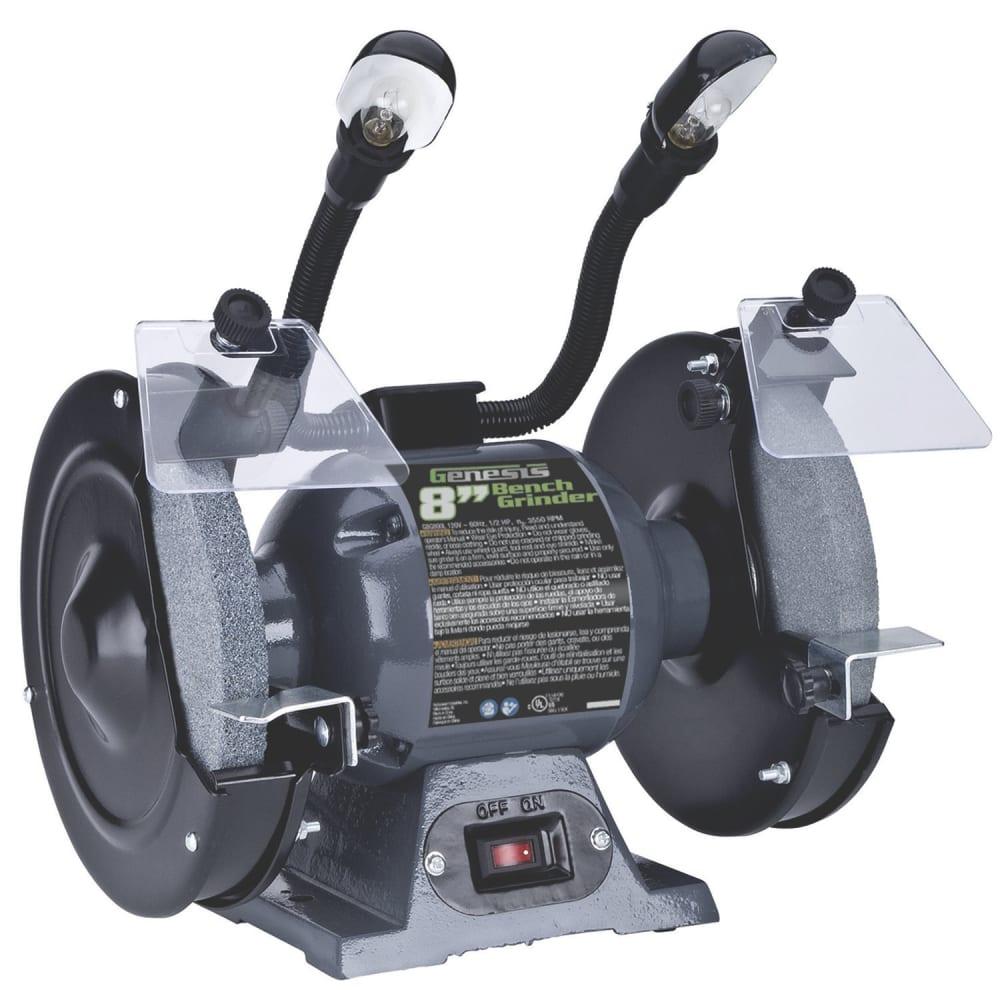 Genesis 8 In. Bench Grinder with Lights 