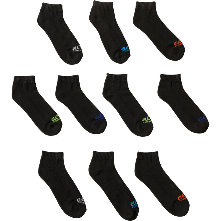 Elev8 Men's Black Quarter Sock - 10 Pk by Elev8 at Fleet Farm