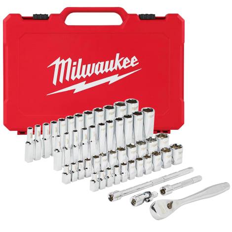 SAE & Metric 1/4 in Drive Ratchet & Socket Tool Set - 50 Pc