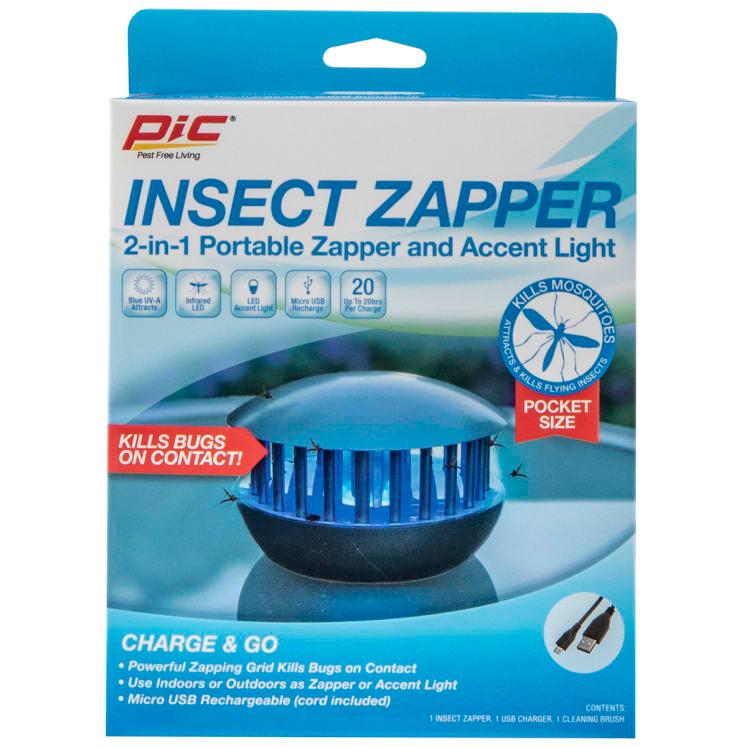 PIC Pest Free Living 2 in 1 Portable Insect Zapper Accent Light By Pic pest free living 2 in 1 portable insect zapper accent light by