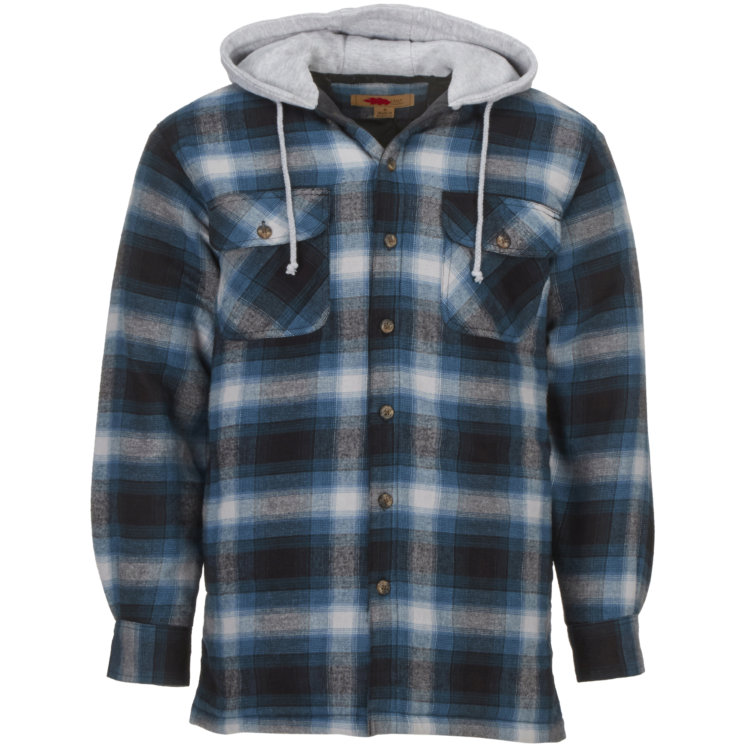 men's tall hooded flannel jacket