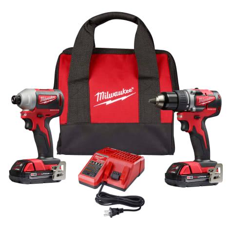 M18 Brushless Cordless Compact Drill/Driver & Hex Impact Driver 2-Tool Combo Kit W/ Batteries