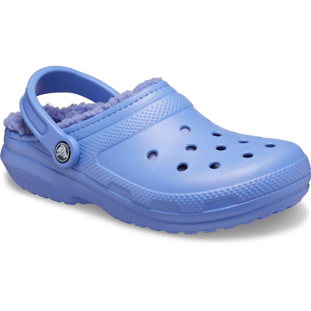 baby blue fuzzy crocs