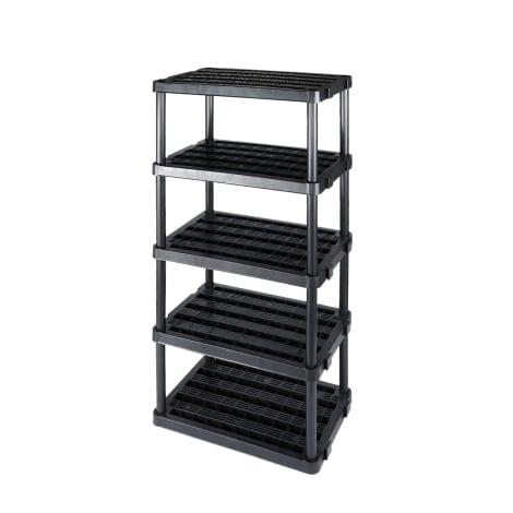 Black Extra Large Heavy-Duty Premium Ventilated 5-Shelf Unit