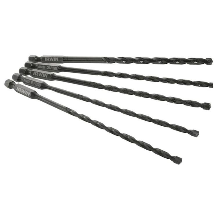 Irwin 1881078 Impact Drill Bit Set, Masonry, 5 Piece