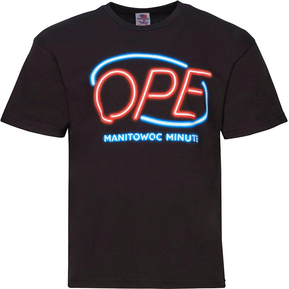 Black OPE Neon Sign Graphic Crew Neck 