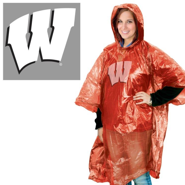 Wisconsin Badgers Red Rain Poncho at 