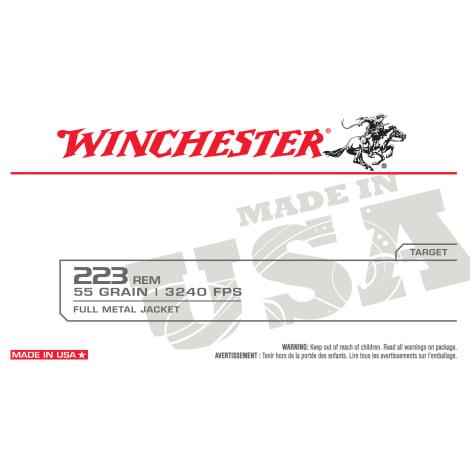 223 USA Remington 55 Grain FMJ Rifle Cartridges - 150 Rounds by