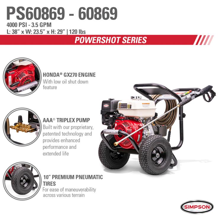 Simpson 4000 PSI 3.5 GPM Cold Water 