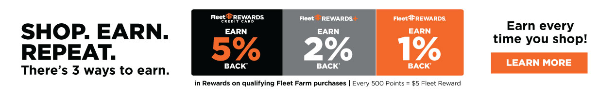 Fleet Rewards. Want to earn a $5 in Rewards? Learn More
