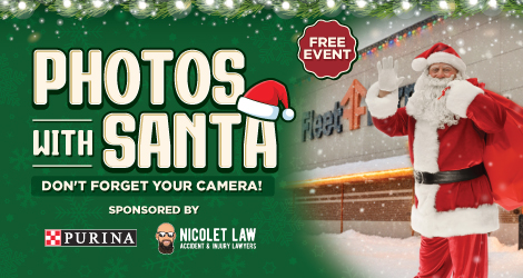 Join us for Photos with Santa. Don't forget your camera! Free Event.
