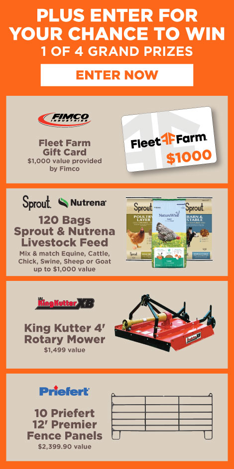 Enter for your chance to win 1 of 4 grand prizes