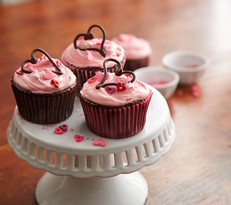 Sweetheart Chocolate Cupcakes